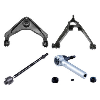 Dorman® - OE Solutions™ Front Passenger Side Lower and Upper Control Arm with Ball Joint and Tie Rod End Kit