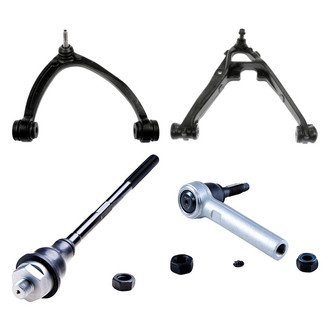 Dorman® - OE Solutions™ Front Passenger Side Lower and Upper Control Arm with Ball Joint and Tie Rod End Kit