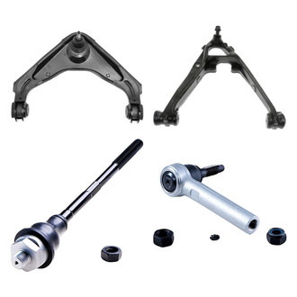 Dorman® - OE Solutions™ Front Passenger Side Lower and Upper Control Arm with Ball Joint and Tie Rod End Kit