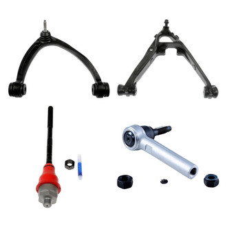 Dorman® - OE Solutions™ Front Passenger Side Lower and Upper Control Arm with Ball Joint and Tie Rod End Kit