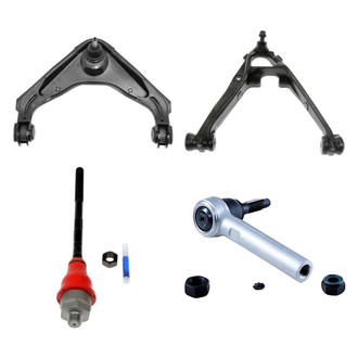 Dorman® - OE Solutions™ Front Passenger Side Lower and Upper Control Arm with Ball Joint and Tie Rod End Kit