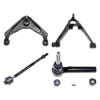 Dorman® - OE Solutions™ Front Passenger Side Lower and Upper Control Arm with Ball Joint and Tie Rod End Kit