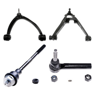 Dorman® - OE Solutions™ Front Passenger Side Lower and Upper Control Arm with Ball Joint and Tie Rod End Kit