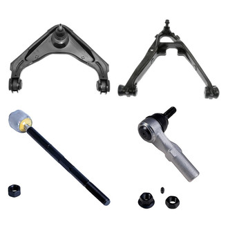 Dorman® - OE Solutions™ Front Passenger Side Lower and Upper Control Arm with Ball Joint and Tie Rod End Kit