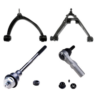 Dorman® - OE Solutions™ Front Passenger Side Lower and Upper Control Arm with Ball Joint and Tie Rod End Kit