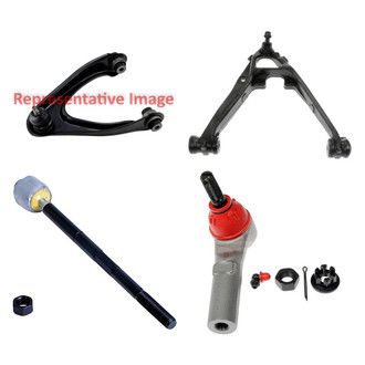 Dorman® - OE Solutions™ Front Passenger Side Lower and Upper Control Arm with Ball Joint and Tie Rod End Kit