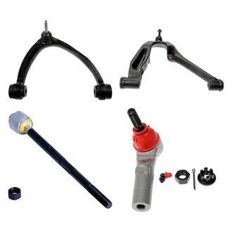 Dorman® - OE Solutions™ Front Passenger Side Lower and Upper Control Arm with Ball Joint and Tie Rod End Kit