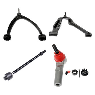 Dorman® - OE Solutions™ Front Passenger Side Lower and Upper Control Arm with Ball Joint and Tie Rod End Kit