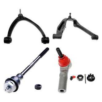 Dorman® - OE Solutions™ Front Passenger Side Lower and Upper Control Arm with Ball Joint and Tie Rod End Kit