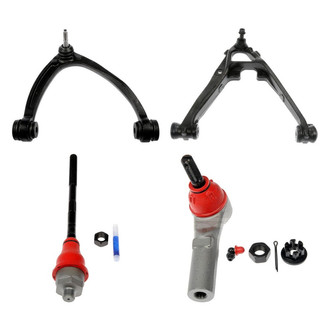Dorman® - OE Solutions™ Front Passenger Side Lower and Upper Control Arm with Ball Joint and Tie Rod End Kit