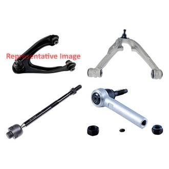 Dorman® - OE Solutions™ Front Passenger Side Lower and Upper Control Arm with Ball Joint and Tie Rod End Kit