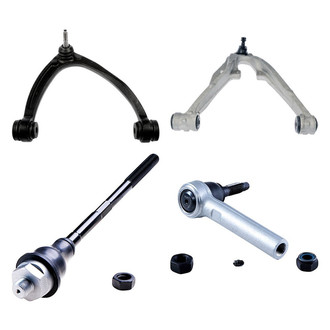Dorman® - OE Solutions™ Front Passenger Side Lower and Upper Control Arm with Ball Joint and Tie Rod End Kit