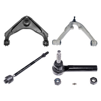Dorman® - OE Solutions™ Front Passenger Side Lower and Upper Control Arm with Ball Joint and Tie Rod End Kit