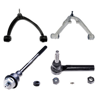 Dorman® - OE Solutions™ Front Passenger Side Lower and Upper Control Arm with Ball Joint and Tie Rod End Kit