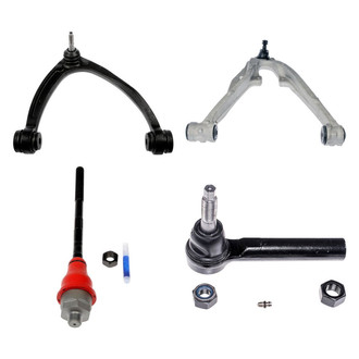 Dorman® - OE Solutions™ Front Passenger Side Lower and Upper Control Arm with Ball Joint and Tie Rod End Kit