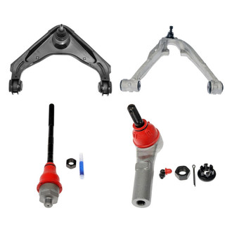 Dorman® - OE Solutions™ Front Passenger Side Lower and Upper Control Arm with Ball Joint and Tie Rod End Kit
