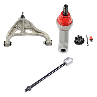 Dorman® - OE Solutions™ Front Passenger Side Lower Control Arm with Ball Joint and Tie Rod End Kit