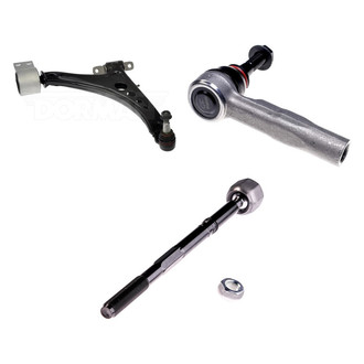 Dorman® - OE Solutions™ Front Passenger Side Lower Control Arm with Ball Joint and Tie Rod End Kit