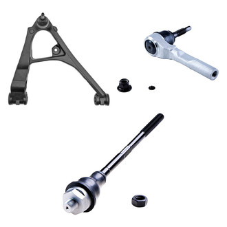 Dorman® - OE Solutions™ Front Passenger Side Lower Control Arm with Ball Joint and Tie Rod End Kit