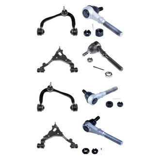Dorman® - OE Solutions™ Front Lower and Upper Control Arm with Ball Joint and Tie Rod End Kit