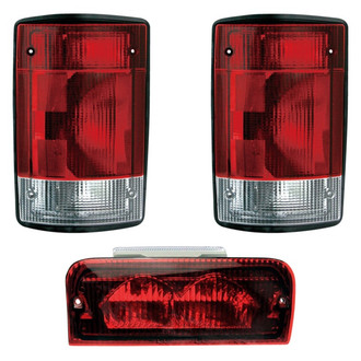 Dorman® - Driver and Passenger Side Replacement 3-Piece Kit (Driver and Passenger Side Tail Lights, 3rd Brake Light)