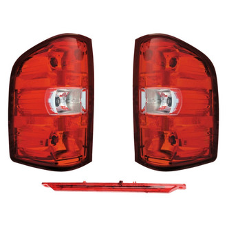 Dorman® - Driver and Passenger Side Replacement 3-Piece Kit (Driver and Passenger Side Tail Lights, 3rd Brake Light)