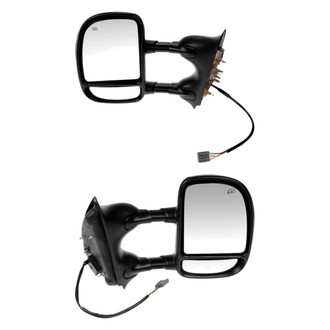 Dorman® - Driver and Passenger Side Power Towing Mirror Set (Heated, Foldaway)