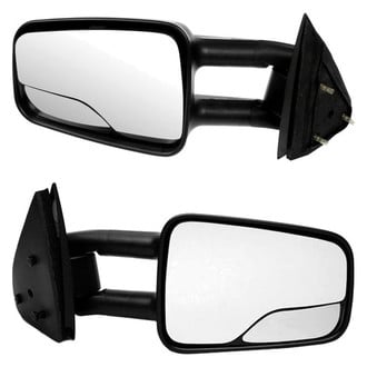 Dorman® - Driver and Passenger Side Manual Towing Mirror Set (Non-Heated, Foldaway)