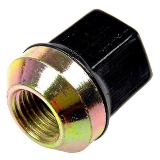 Dorman® - Black Cone Seat Flattop Capped Lug Nuts