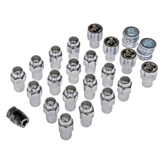 Dorman® - Chrome Shank Seat Standard Lug Wheel Installation Kit