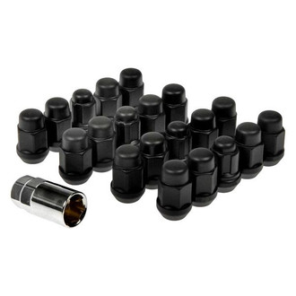 Dorman® - Matte Black Cone Seat Bulge Lug Wheel Installation Kit