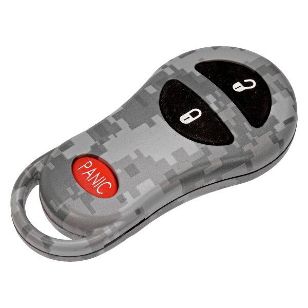 Dorman® - 2-Button Gray Digital Camo Replacement Keyless Entry Remote Transmitter Case with Panic Button
