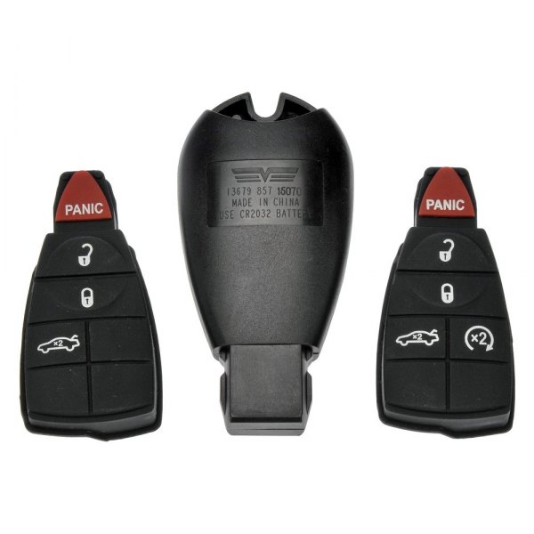 Dorman® - 3/4-Button Black Replacement Keyless Entry Remote Transmitter Case with Panic Button