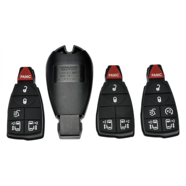 Dorman® - 5/6/7-Button Black Replacement Keyless Entry Remote Transmitter Case with Panic Button