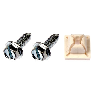 Dorman® - White / Zinc Clear License Plate Fastener Kit
