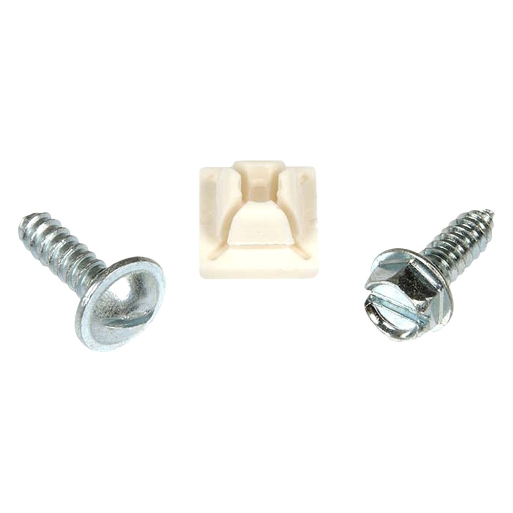 Dorman® 785102 White / Zinc Clear License Plate Fastener Kit