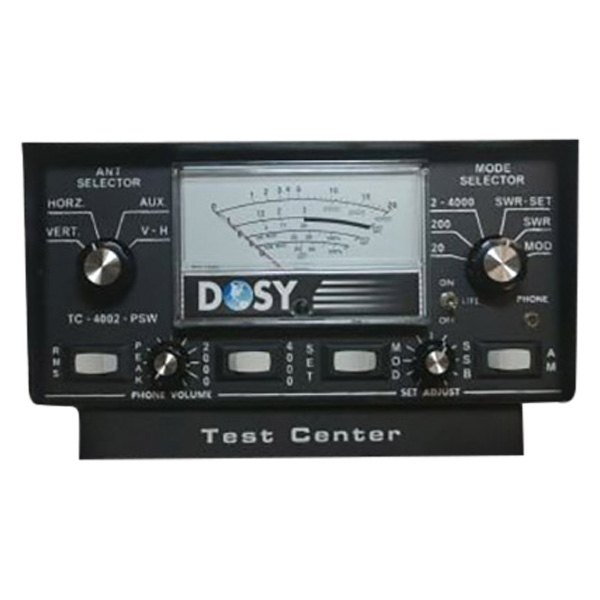 Dosy® - Inline Watt Meter with 4 Position Antenna Switch, Jack Input, Headphones & AC/DC Power Adapter