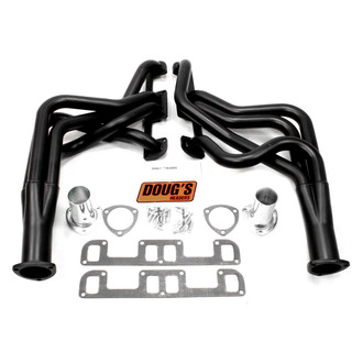 Doug's Headers® - 4-Tube Steel Hi-Temp Black Coated Long Tube Exhaust Headers