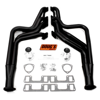 Doug's Headers® - 4-Tube Steel Hi-Temp Black Coated Long Tube Exhaust Headers