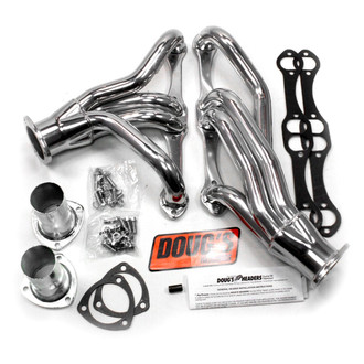 Doug's Headers® - 4-Tube Steel Metallic Ceramic Coated Short Tube Exhaust Headers