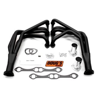 Doug's Headers® - 4-Tube Steel Hi-Temp Black Coated Long Tube Exhaust Headers
