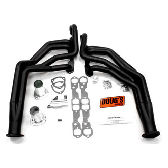 Doug's Headers® - 4-Tube Steel Hi-Temp Black Coated Long Tube Exhaust Headers