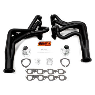 Doug's Headers® - 4-Tube Steel Hi-Temp Black Coated Long Tube Exhaust Headers