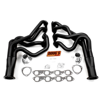 Doug's Headers® - 4-Tube Steel Hi-Temp Black Coated Long Tube Exhaust Headers