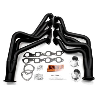 Doug's Headers® - 4-Tube Steel Hi-Temp Black Coated Long Tube Exhaust Headers