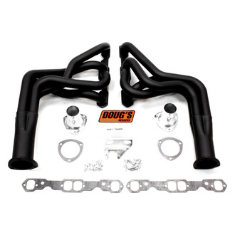 Doug's Headers® - 4-Tube Steel Hi-Temp Black Coated Long Tube Exhaust Headers