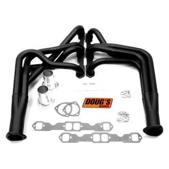 Doug's Headers® - 4-Tube Steel Hi-Temp Black Coated Long Tube Exhaust Headers