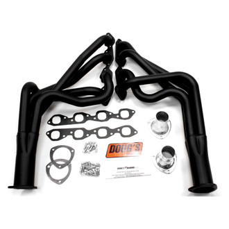 Doug's Headers® - 4-Tube Steel Hi-Temp Black Coated Long Tube Exhaust Headers