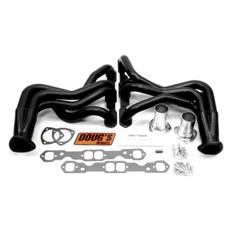 Doug's Headers® - 4-Tube Steel Hi-Temp Black Coated Long Tube Exhaust Headers