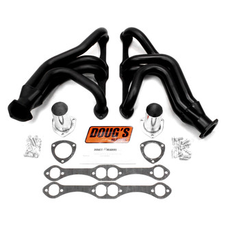 Doug's Headers® - 4-Tube Steel Hi-Temp Black Coated Short Tube Exhaust Headers